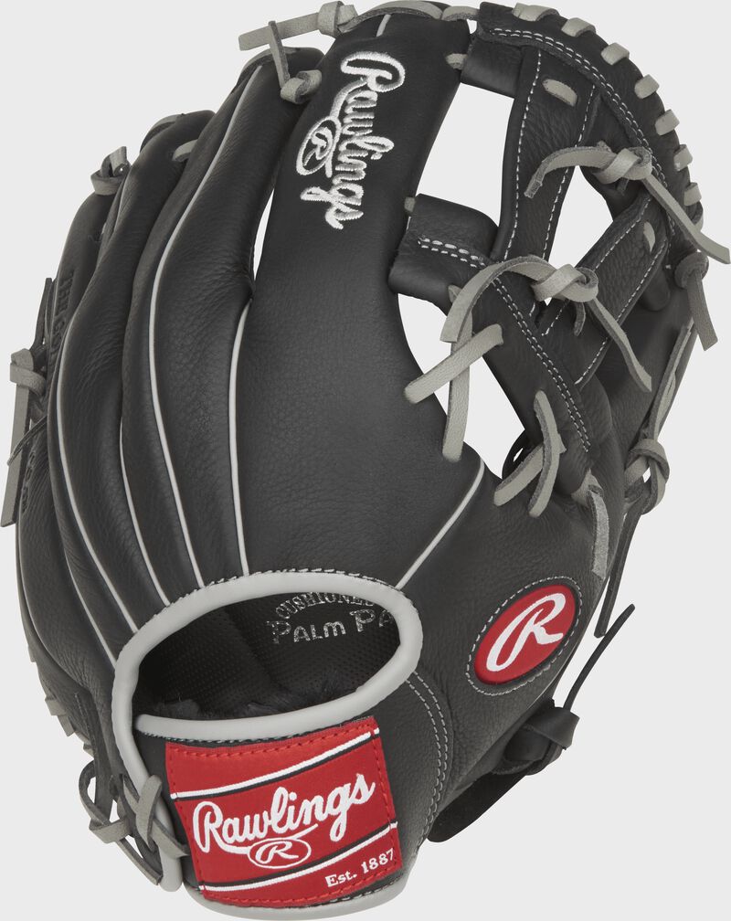 SPL150MM 11.5-inch Select Pro Lite Manny Machado youth glove with a black back and grey accents