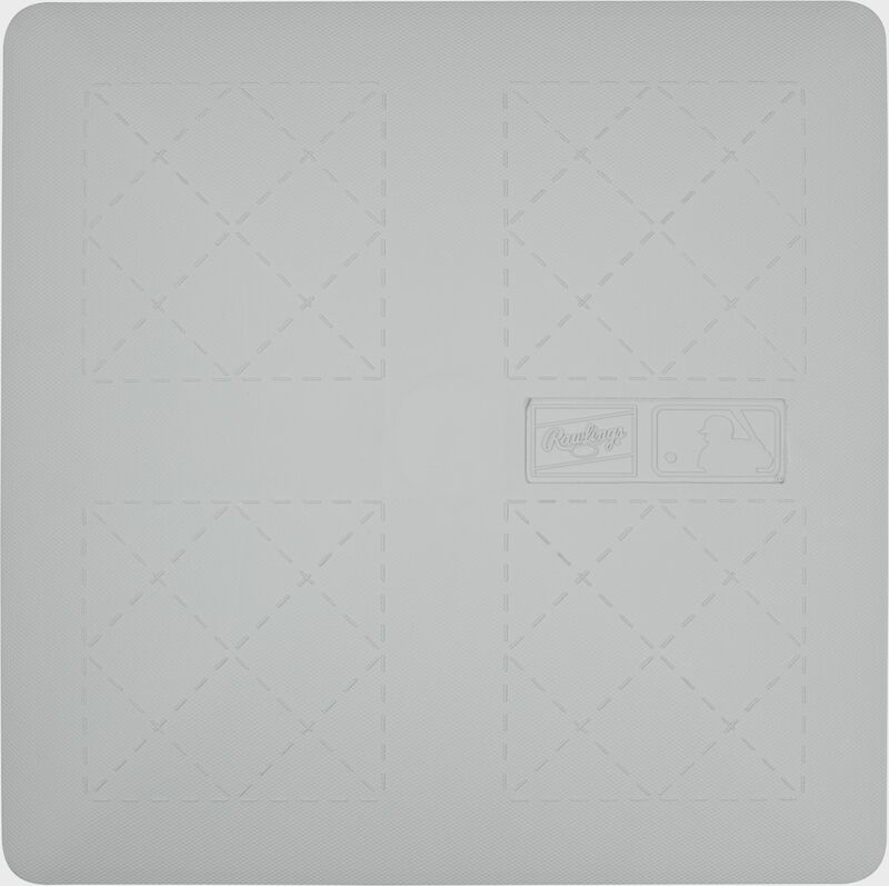 Top of a white Rawlings throw down base - SKU: RSTDB