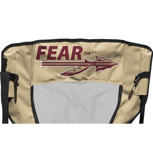 Back of Rawlings Gold and Garnet NCAA Florida State Seminoles High Back Chair With Team Logo SKU #09403020518