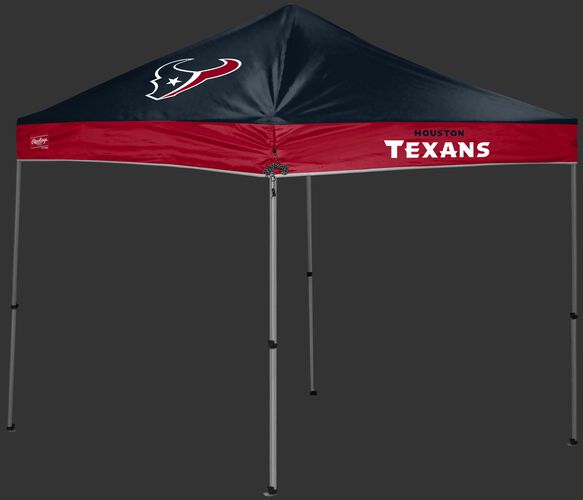 A navy/red Houston Texans 9x9 shelter with a team logo on the left side - SKU: 03231093112