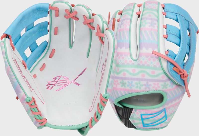 2 images showing the palm & back of a Rawlings REV1X 11.75" infield glove - SKU: REV205-6W