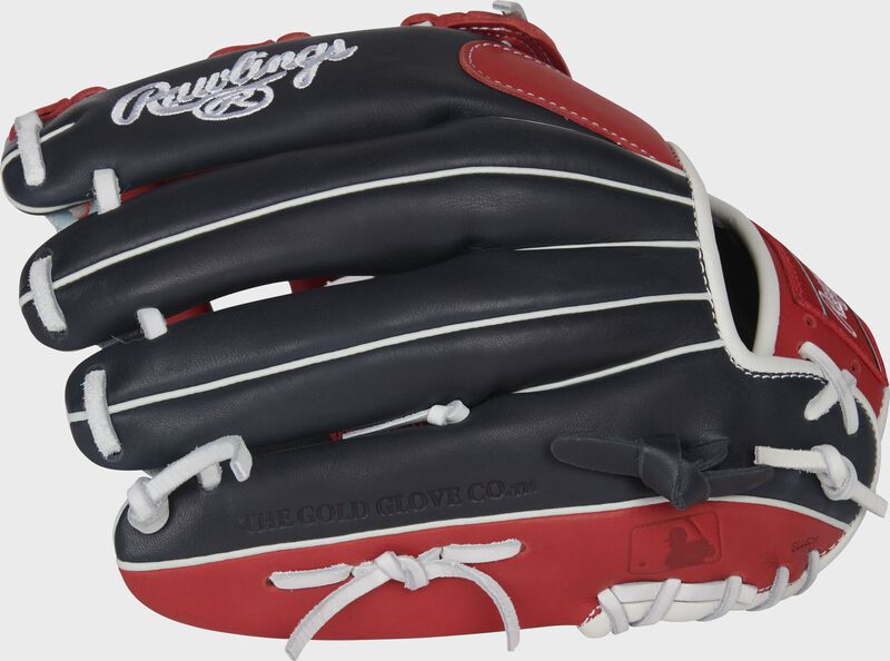Navy back of a Breakout 12.75-Inch outfield glove - SKU: RSGBOYPT6-6NS