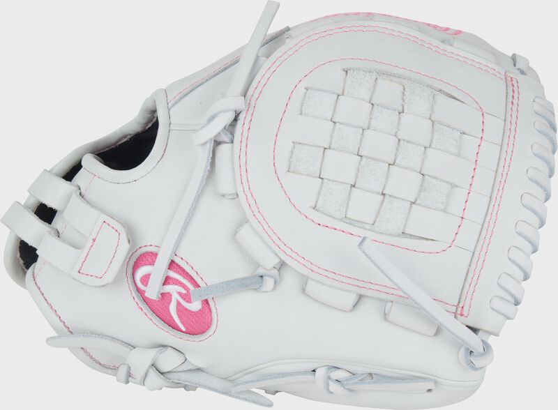 Thumb of a white/pink Liberty Advanced 11.5-inch Fastpitch Softball Glove