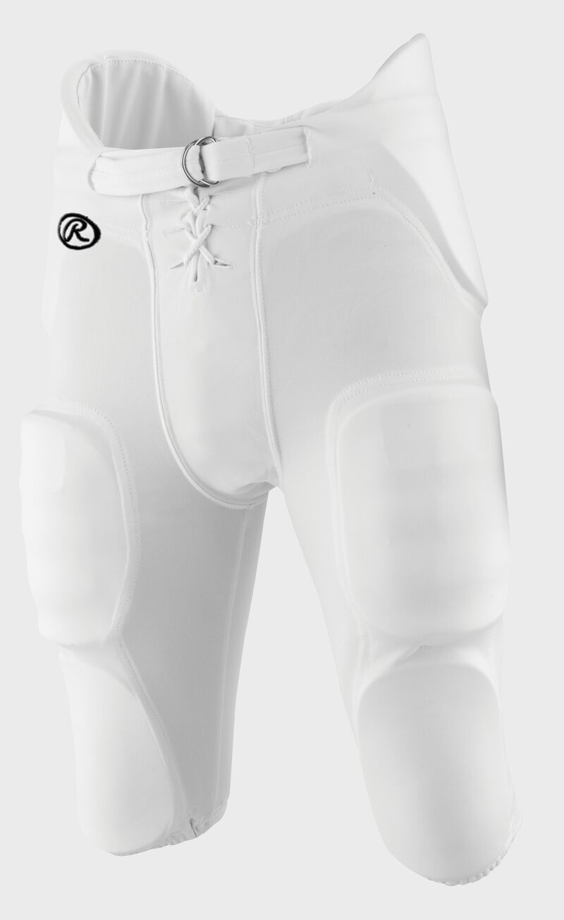 Front of Rawlings White Adult Integrated Football Pant - SKU #F3500P