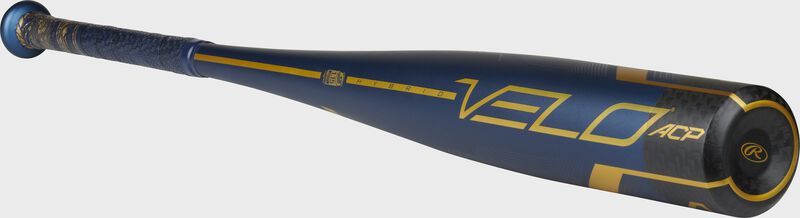3/4 view of a Rawlings Velo ACP USSSA bat - SKU: UT1V10
