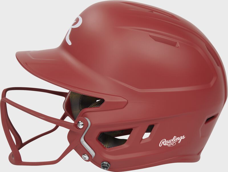 Rawlings Mach Hi-Viz Fastpitch Batting Helmet, Scarlet, Senior loading=