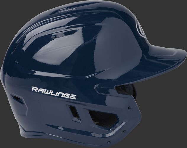 Right side of a matte navy MACH helmet