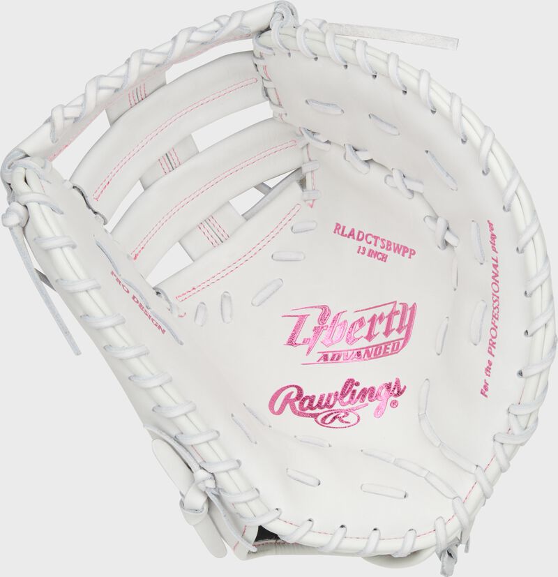Liberty Advanced Color Series 13 in 1st Base Mitt, White/Pink, Left