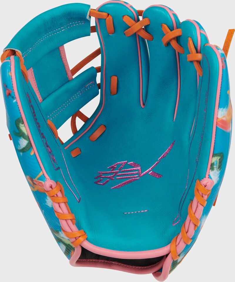 Teal palm of a Rawlings 11.75-Inch REV1X Florida Spring Training Glove