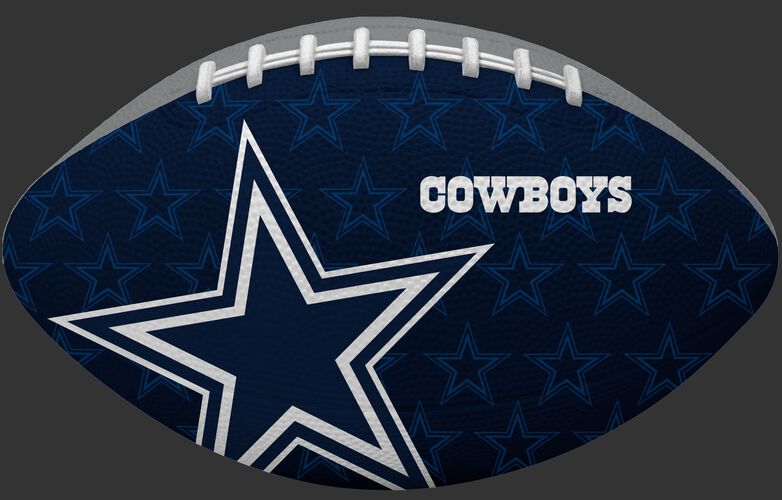 Navy blue side of a NFL Dallas Cowboys Gridiron football with the team logo SKU #09501065121