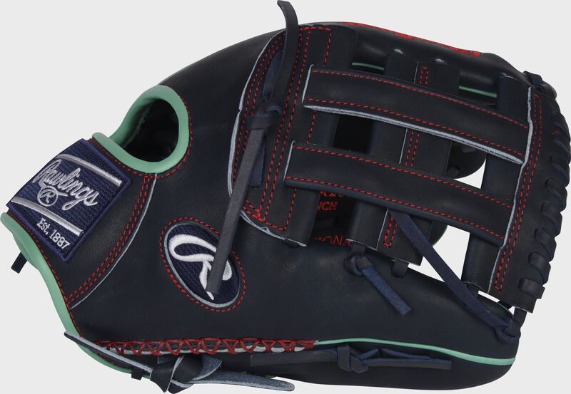 Thumb of a navy Heart of the Hide ColorSync 6.0 12-inch glove with a navy H-web - SKU: PRONA28NM