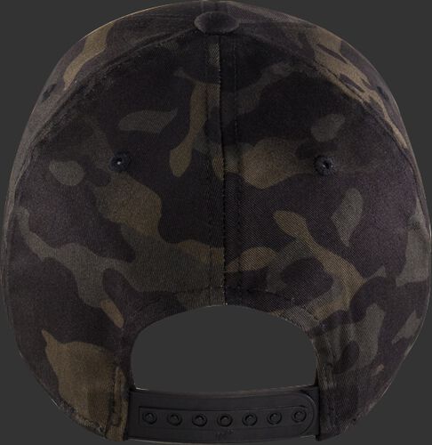 Back View of Rawlings Black Clover Special Edition Camouflage Snapback Hat - SKU #BCRBCM0061