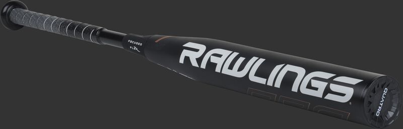 FPQP10 Rawlings fastpitch -10 bat with a black barrel and black/grey grip