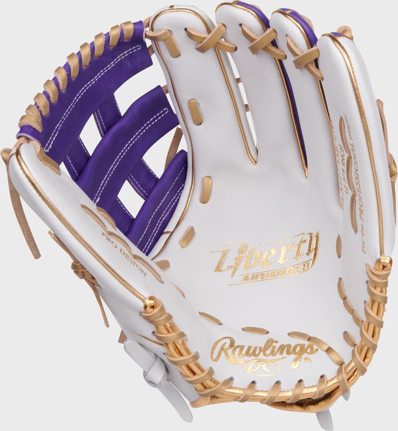 Liberty Advanced Color Series 12.75 in Outfield Glove, White/Purple, Right