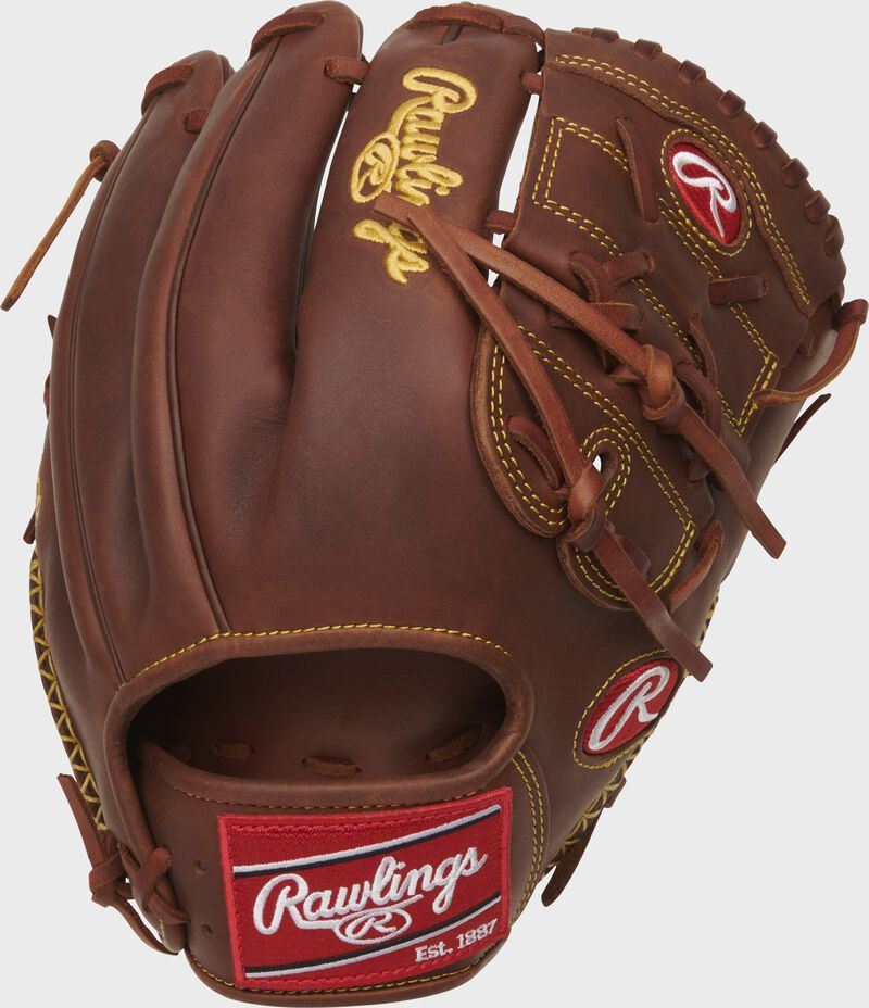 Shell back view of Timberglaze 2021 Heart of the Hide 11.75-inch infield/pitcher's glove