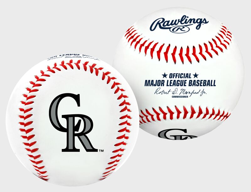 2 views of a MLB Colorado Rockies baseball