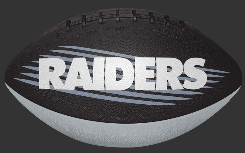 Black and Silver NFL Oakland Raiders Downfield Youth Football With Team Name SKU #07731072121