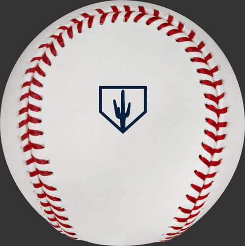 The official MLB Spring Training Arizona 2019 logo stamped on the ROMLBSTAZ19 baseball