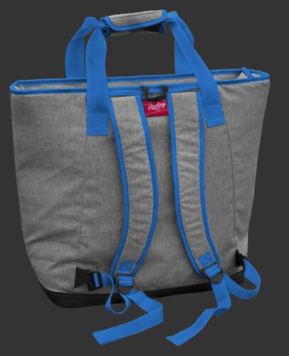 Back of a Carolina Panthers tote cooler with backpack straps - SKU: 10311090111