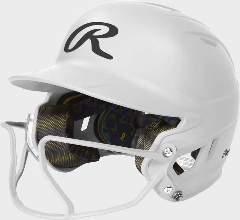 Rawlings Mach Hi-Viz Fastpitch Batting Helmet, White, Senior