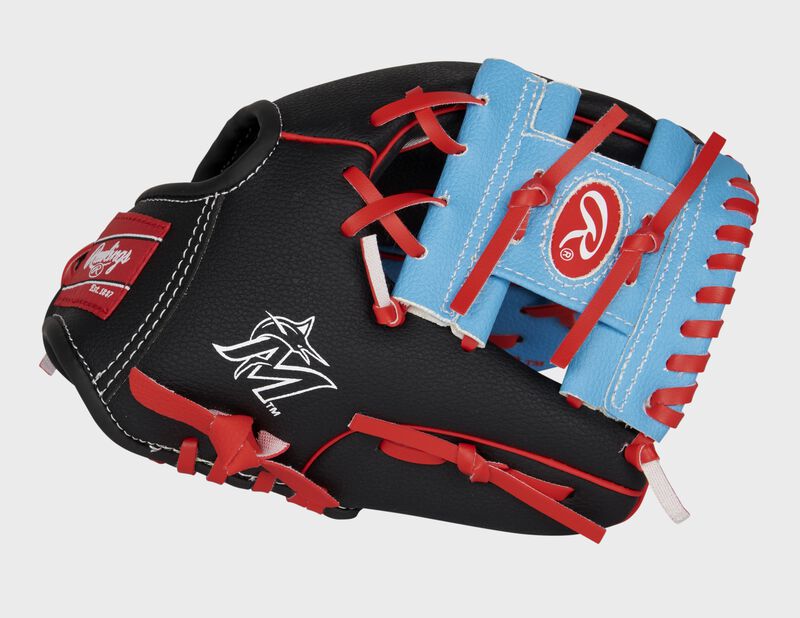 baby blue baseball glove