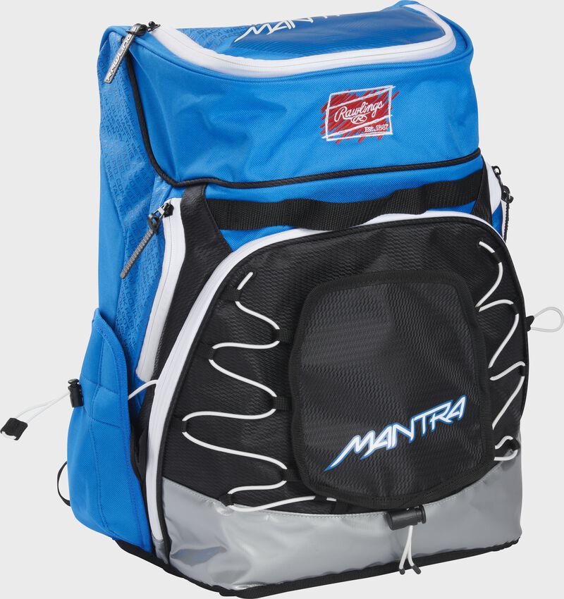 A light blue Rawlings Softball Backpack - SKU: R800