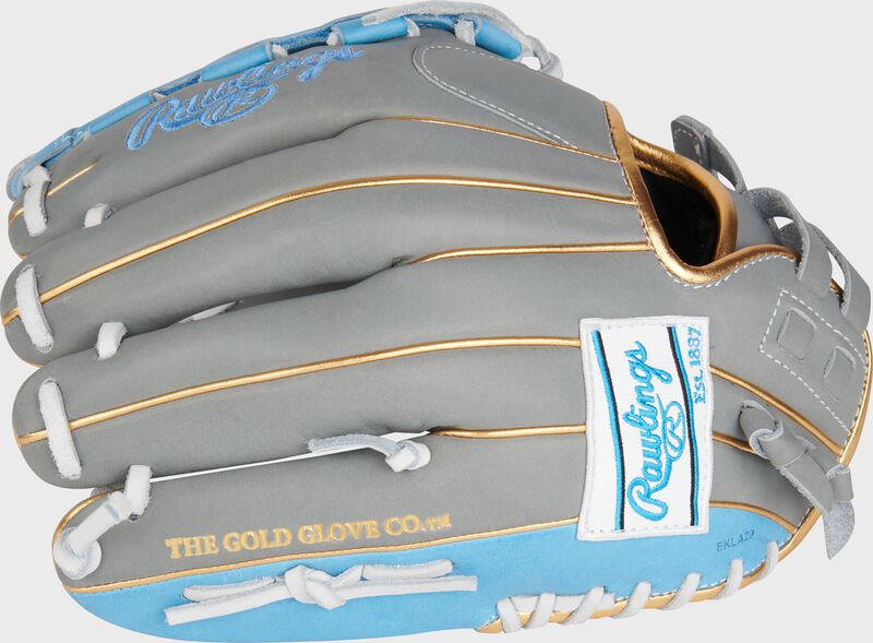Liberty Advanced Color Series 12 in Fastpitch Glove, Gray/Columbia Blue, Right