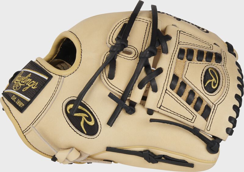 Thumb of a camel Heart of the Hide R2G 11.75" infield/pitcher's glove with a camel laced 2-piece solid web - SKU: PROR205-30C