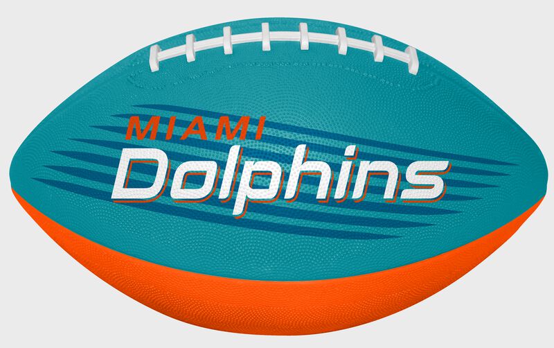 Back of a Miami Dolphins downfield youth football - SKU: 07731074121