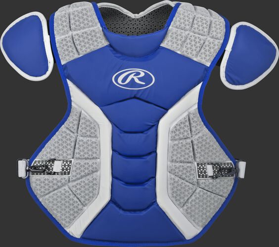 A royal/grey CPPRO Pro Preferred adult chest protector