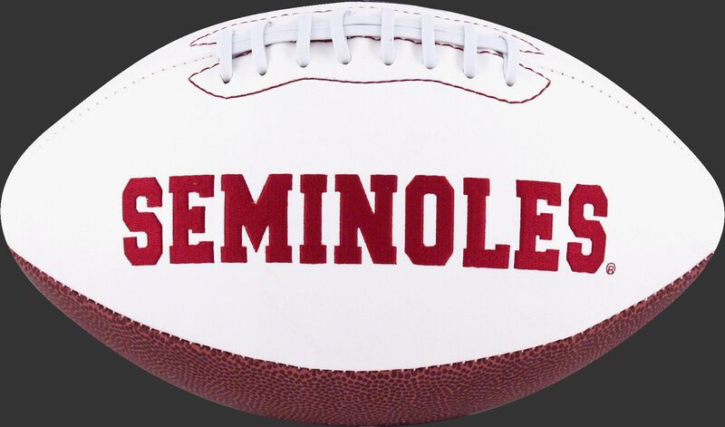White NCAA Florida State Seminoles Football With Team Name SKU #05733020122