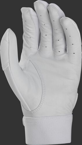 White palm of a white Rawlings 5150 batting glove - SKU: BR51BG-W