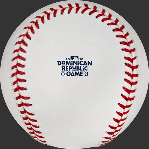 The 2020 Dominican Republic Series logo stamped on a MLB baseball - SKU: ROMLBDRS20