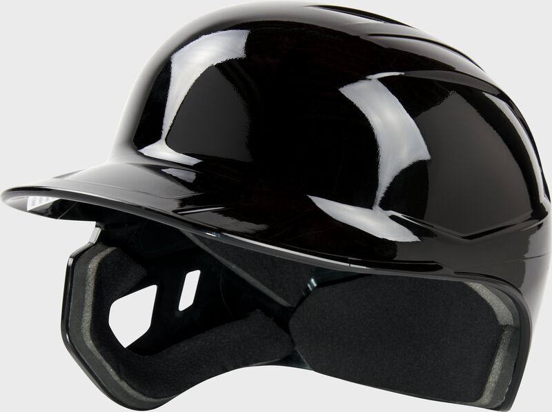 Front angle of a Mach single ear batting helmet for a left handed batter - SKU: MSE01A-LHB