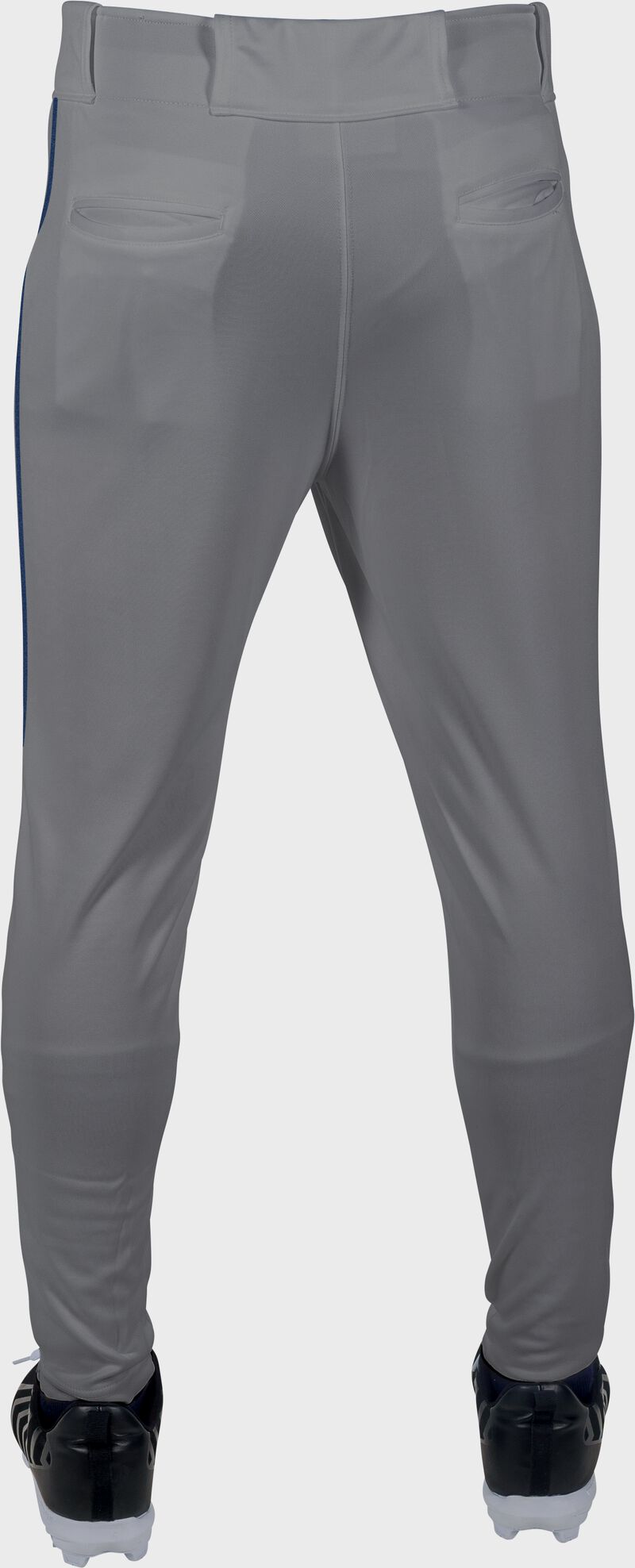 Rawlings Launch Jogger Fit Piped Baseball Pants, Adult M, Blue Gray/Navy