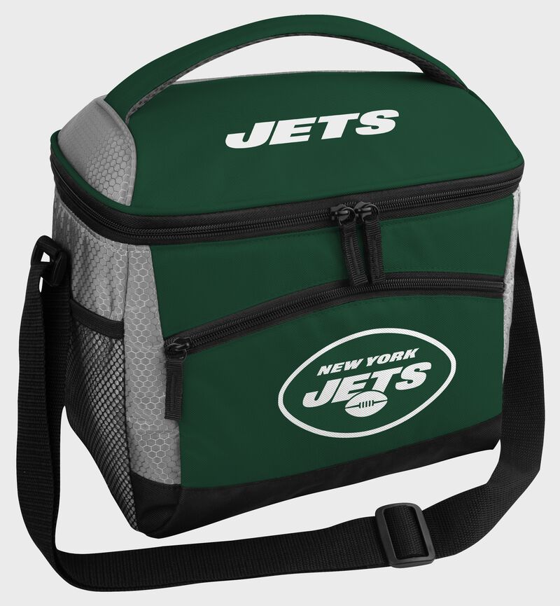 A New York Jets 12 can soft sided cooler