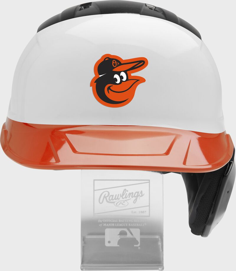Front of a Baltimore Orioles replica helmet - SKU: MLBMR-BAL