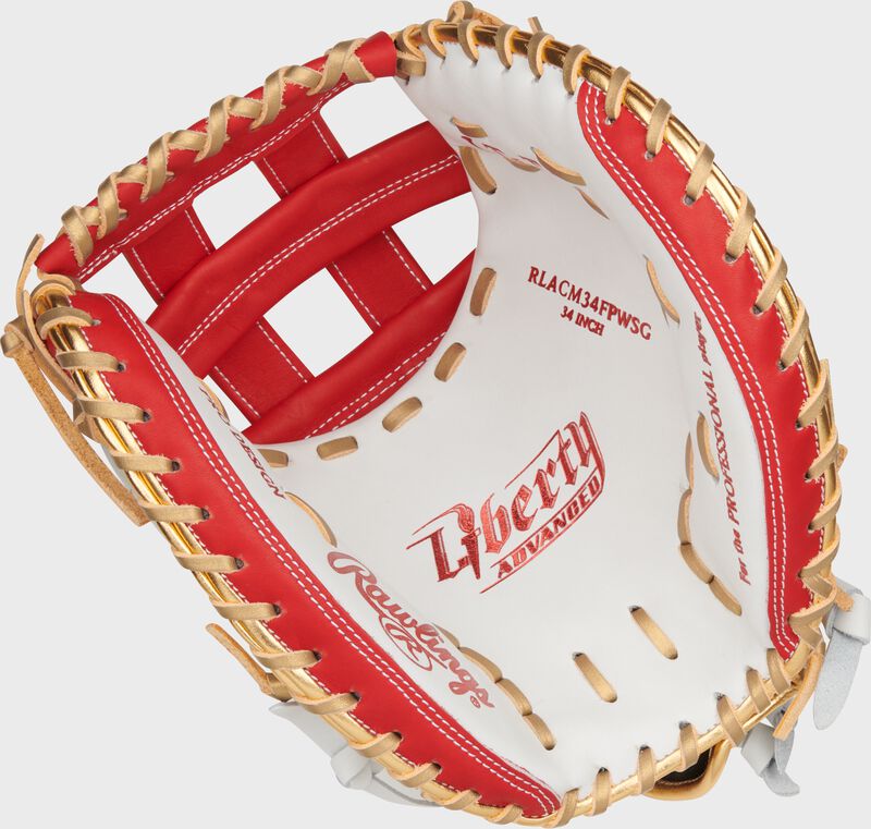 Liberty Advanced Color Series 34 in Catcher's Mitt, White/Scarlet, Right