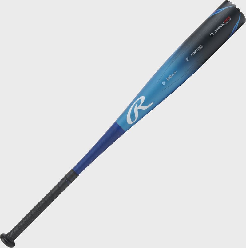 Angled view of the back of a Rawlings Clout USSSA bat - SKU: RUT3C10