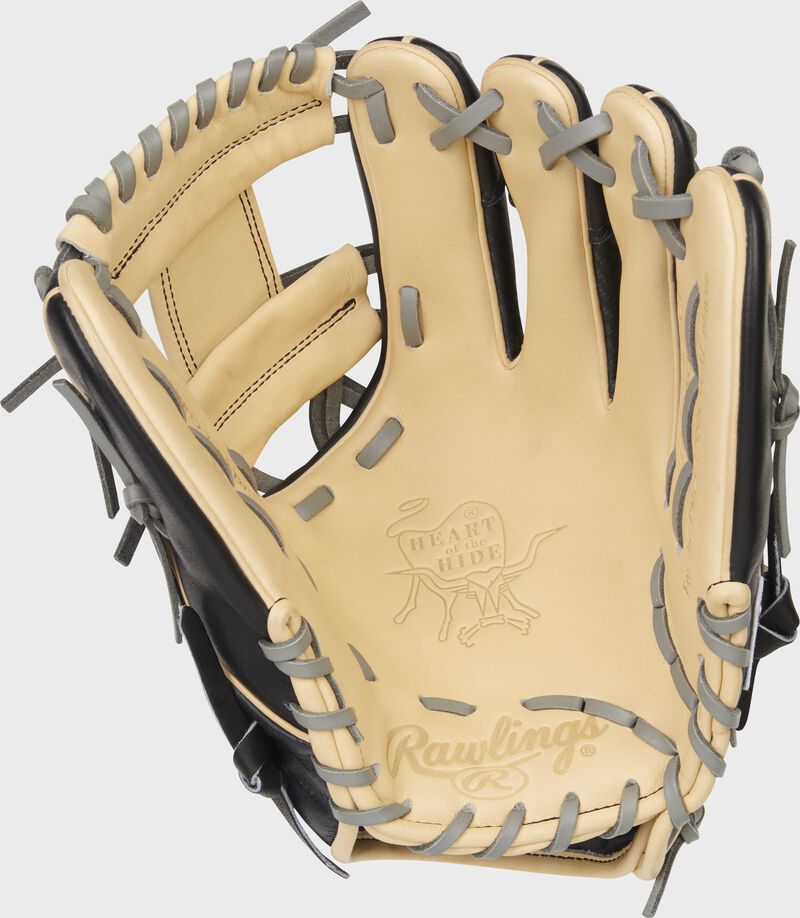 PRO204-2CBH Rawlings ColorSync 4.0 infield glove with a columbia blue palm and black laces image number null