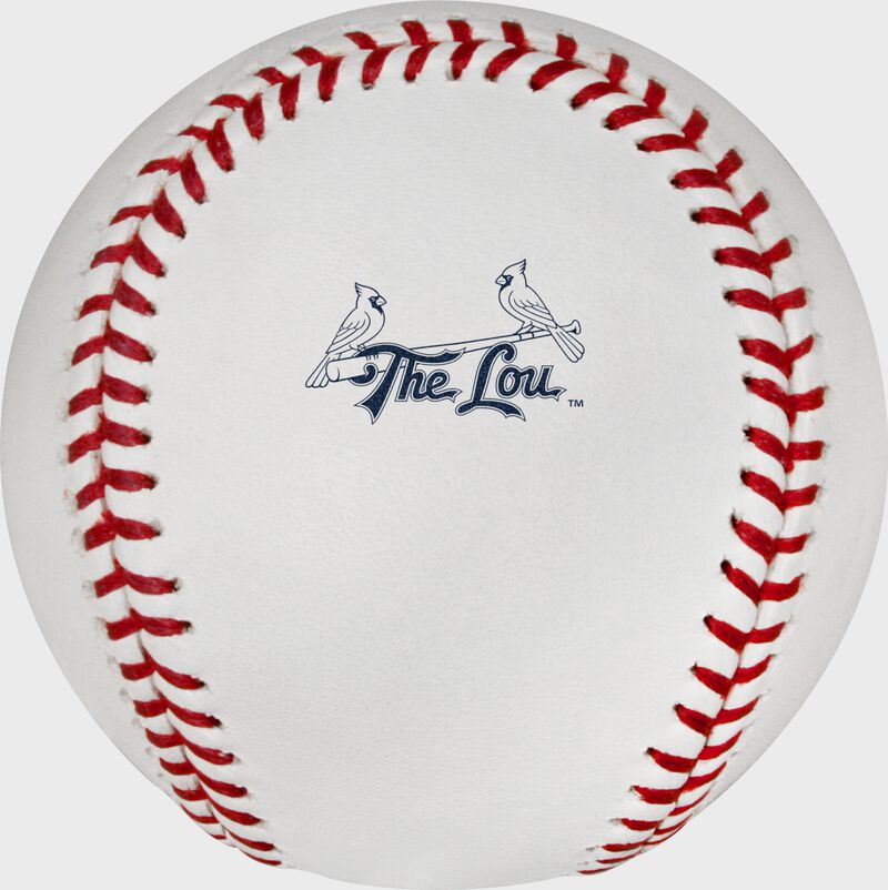 St. Louis Cardinals "The Lou" City Connect logo on an official MLB baseball