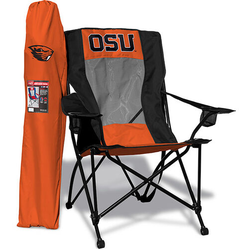 Front of Orange and Black NCAA Oregon State Beavers High Back Chair With Team Logo SKU #09403048518