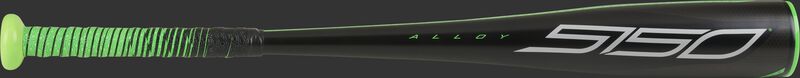 A black 2021 5150 USSSA coach pitch bat with green accents - SKU: UT1511