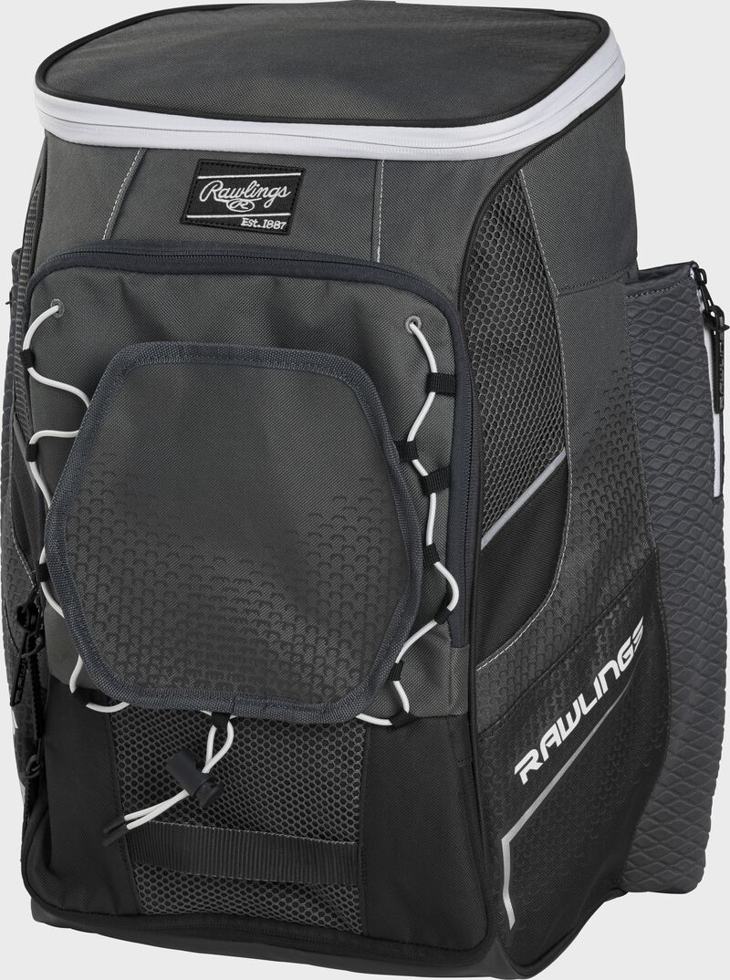 Front right angle of a black Impulse backpack - SKU: IMPLSE-B