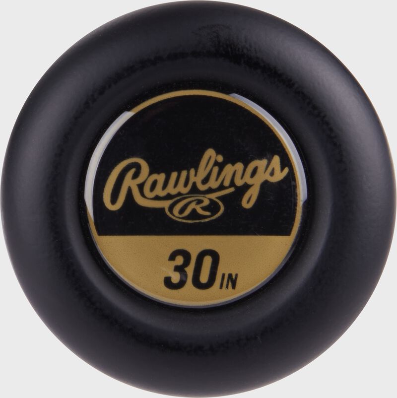Black knob of an Icon USA Baseball 30 inch -10 bat