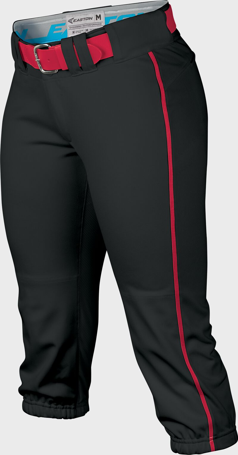 Easton Prowess Softball Pant Women's Piped BLACK/RED  XS