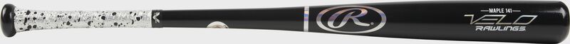 141RMV Velo Maple Ace wood bat with a black barrel and white/silver grip
