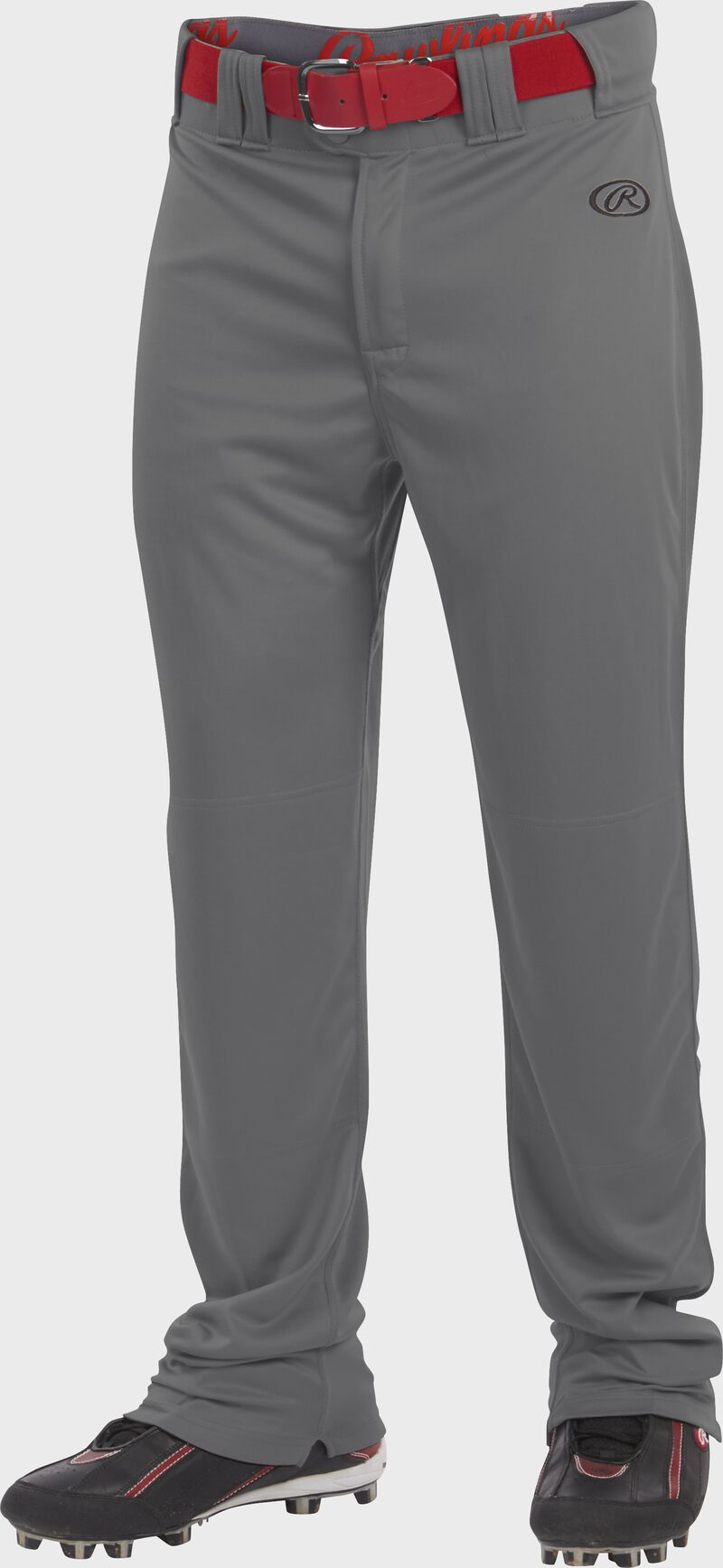 Front of Rawlings graphite Adult Launch Semi-Relaxed Pant - SKU #LNCHSR
