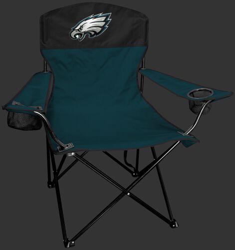 Front of Rawlings Green and Black NFL Philadelphia Eagles Lineman Chair With Team Logo SKU #31021080111