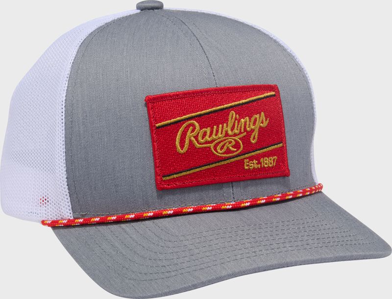 Rawlings ColorSync Rope Hat, Gray/Red